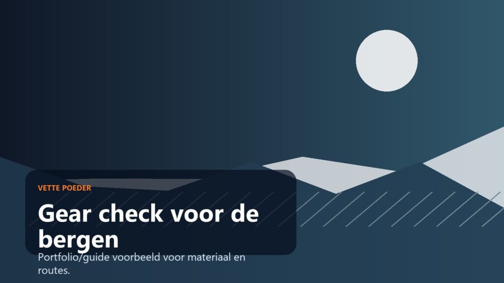 Wintersport materiaal en route inspiratie